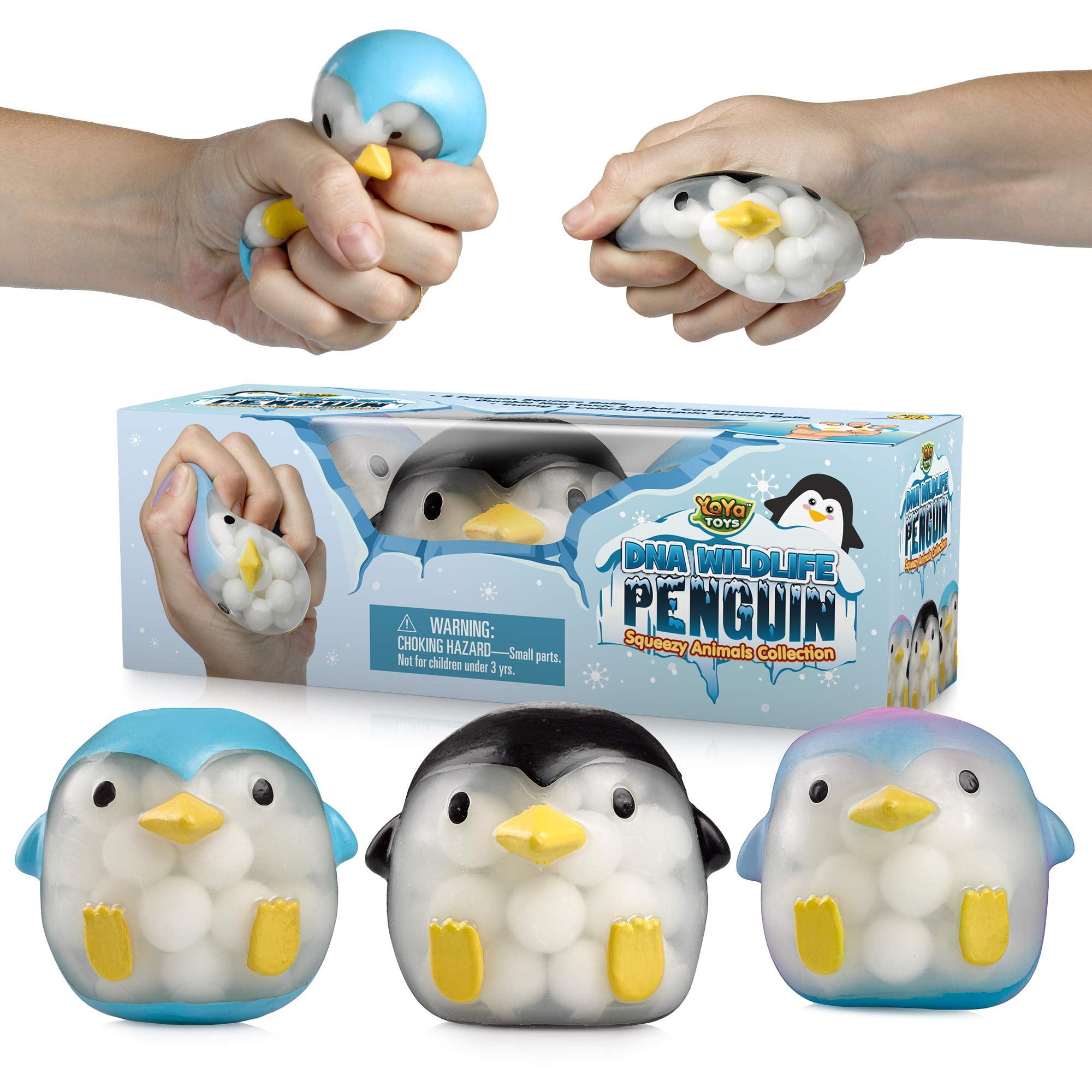 DNA Balls Penguin Stress Balls by YoYa Toys (3Pack) Stimulating