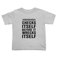 thumbnail image 1 of DNA Checks Itself Before It Wrecks Itself Cute Toddler Tshirts for Boys Girls (Gray, 2T), 1 of 5