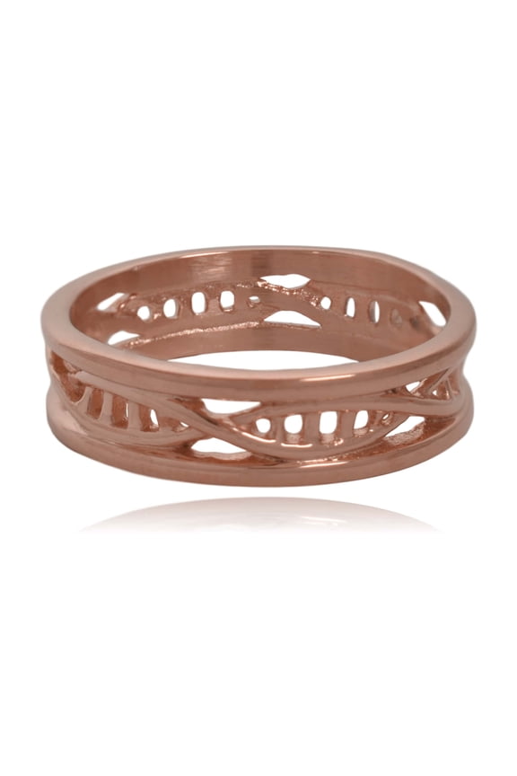 DNA Double Helix Ring with Trim | Clayton Jewelry Labs