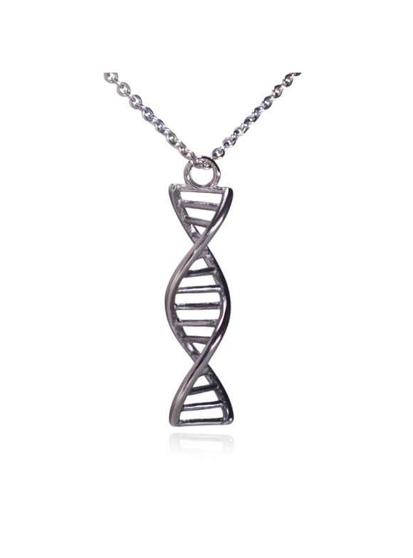 DNA Double Helix Science Stainless Steel Necklace