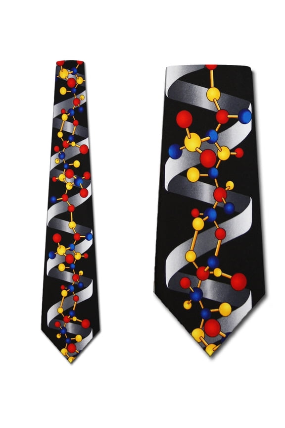 DNA Helix (Black) Necktie Mens Tie