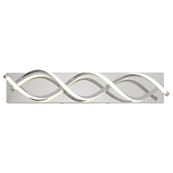 DNA Integrated LED Vanity Light – Modern Bathroom Lighting Fixture – 19W, 1100 Lumens – Dimmable, Energy Efficient LED Light – Easy Installation, Finish Chrome 27"