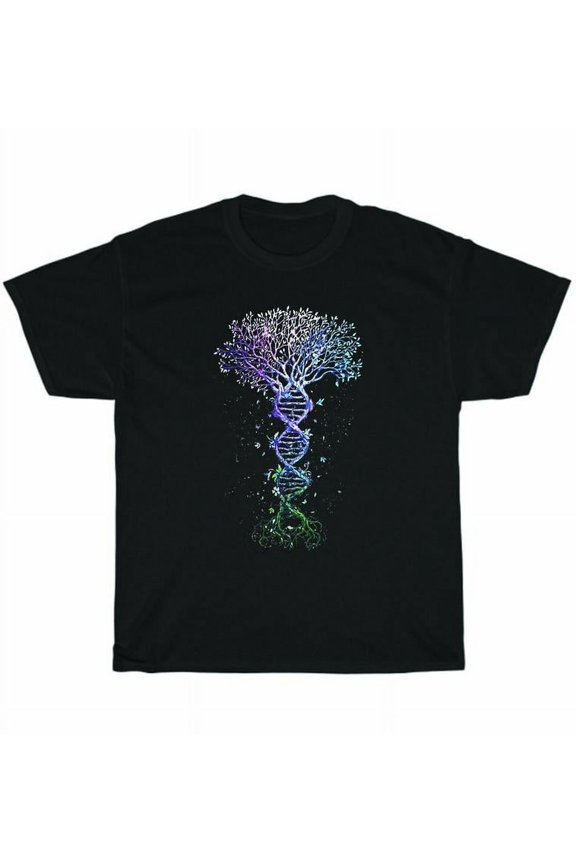 DNA Life Tree Science Genetics Biology Environment Lover T-Shirt Funny Tee Gift