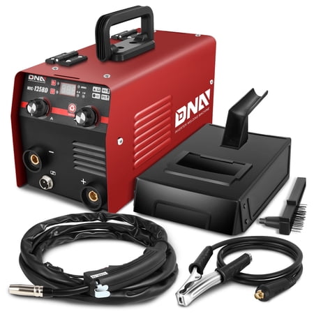 120A/110V MIG Welder, Stick 3 in 1 Lift TIG Portable Welding Machine, IGBT Inverter Flux Core Welder with LED Digital Display, Red, TOOLS-00378 C55