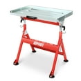 thumbnail image 1 of DNA MOTORING TOOLS-00461 Carbon Steel Welding Table 30'' x 20'' 400lbs Loding Capacity, Adjustable Angle & Height, Portable Work Bench with 2 Fixed Wheels, 1 of 7