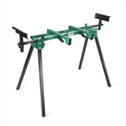 DNA MOTORING TOOLS-00463 Miter Saw Stand Quick Attach Tool Compact & Folding, 220LB Capacity, Max. Sliding Rail 92.5", Quick Release Mounting Brackets, Green