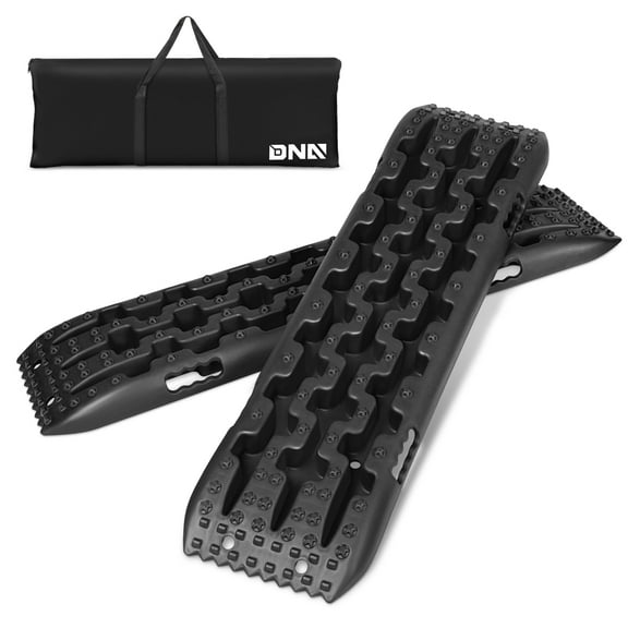DNA MOTORING TOOLS-00473 Pair of Sharp teeth Off Road Traction Boards L 41.1", W 11.2", H 4" 10T Vehicles Tire Traction Mat, Black