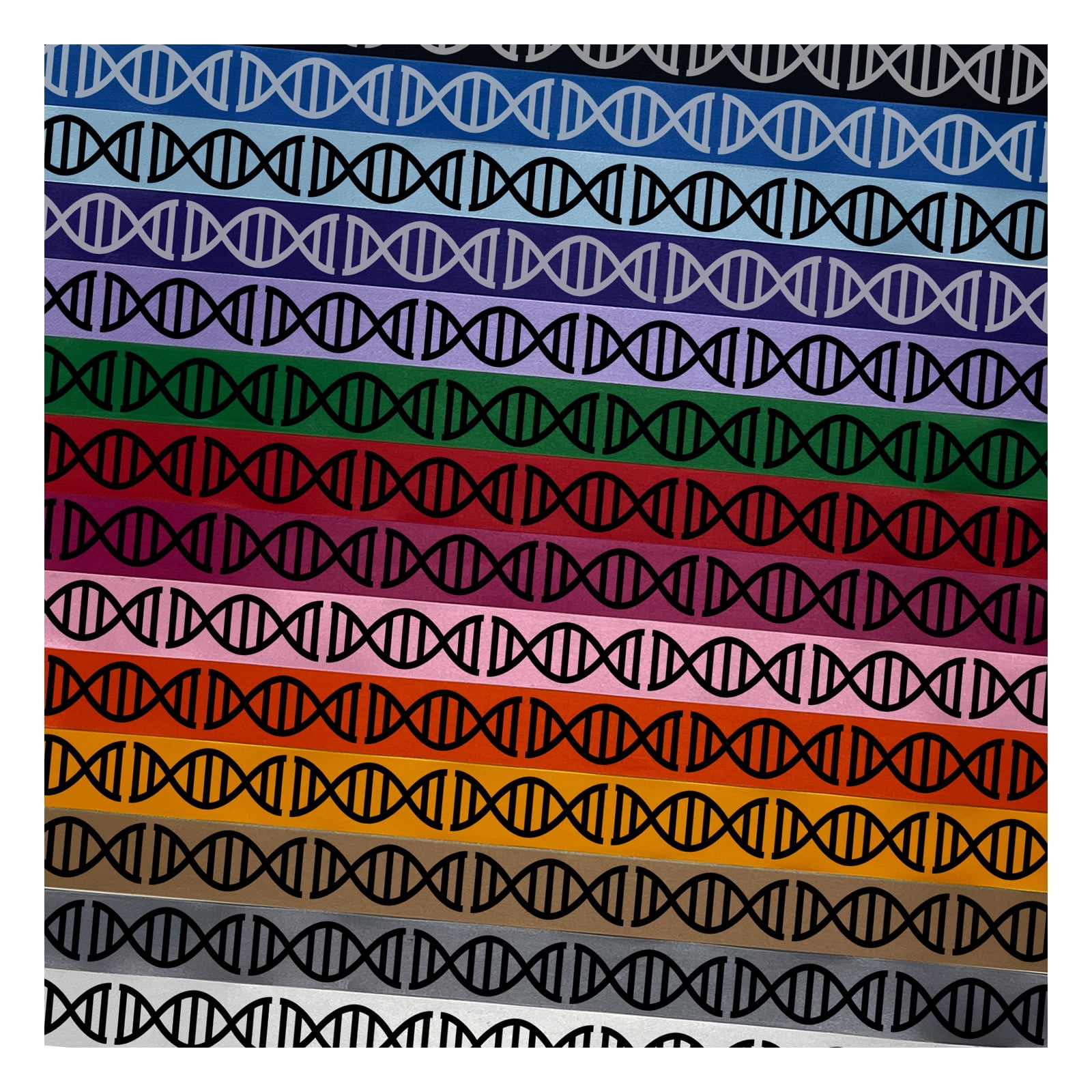 Sniggle Sloth DNA Molecule Satin Ribbon, 3 Yards, Red with Black Print ...