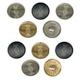thumbnail image 1 of DNA Molecule Double Helix Science Symbol Set of 10 Metal 0.6" (15mm) Sewing Shank Round Buttons - Black Color, 1 of 5