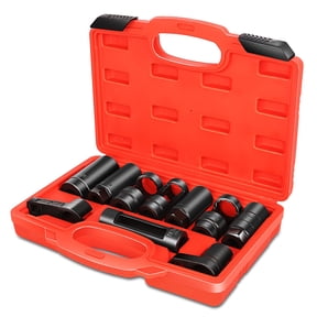 DNA Motoring 10Pcs O2 Oxygen Sensor Socket Set Oil Pressure Sending Unit Removal Tool Kit