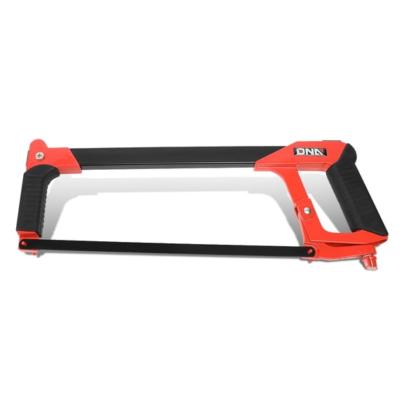 DNA Motoring 12-Inch Carbon Steel Blade Hacksaw, 18 TPI, Non-Slip Aluminum Grip for Wood Cutting