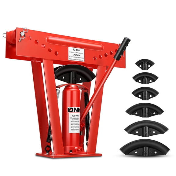 DNA Motoring 12 Ton Pipe Bender Manual Hydraulic Piping Bending Cooper Exhaust Tube w/ 6 Dies