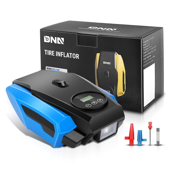 DNA Motoring 12V DC Portable LCD Display Car Tire Inflator Air Pump Compressor w/ LED Light
