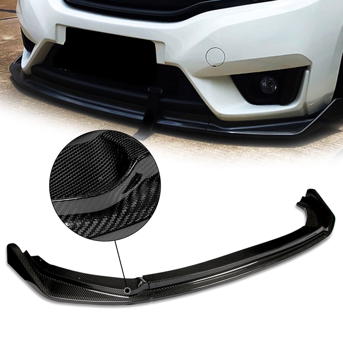 DNA Motoring 2-PU-590 STP-Style Front Bumper Lip 3PCS - View #3