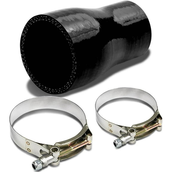 DNA Motoring 2" to 2.25" Straight Elbow Reducer Silicone Hose Coupler 4PLY with T-Bolt Clamps