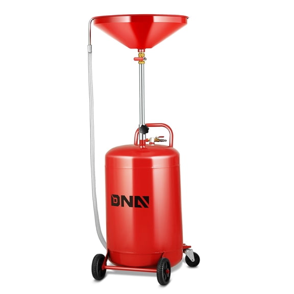 DNA Motoring 21 Gallon Adjustable Air Operate Drainer Portable Waste Oil Drain Tank w/ Valve