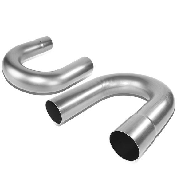 DNA Motoring 2Pcs 3" OD DIY Custom 180 Degree Mild Steel Mandrel U-Bend Exhaust Pipe