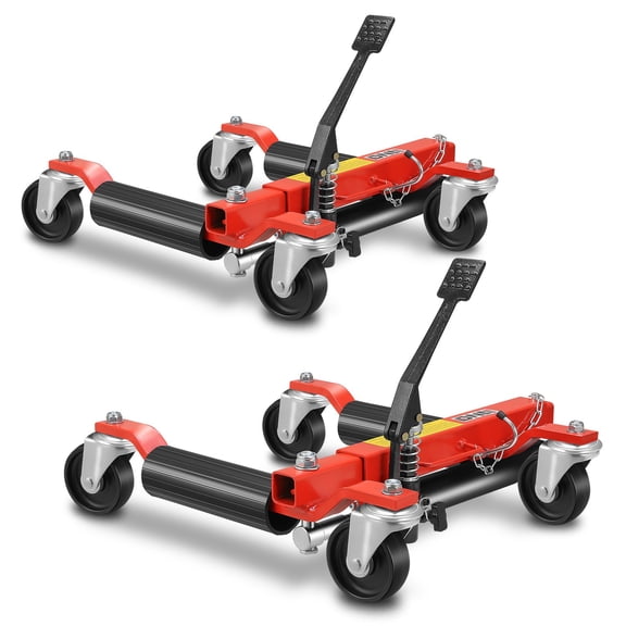 DNA Motoring 2X Heavy Duty 9" Ratcheting Wheel Dolly Tire Jack Lift Car Positioning 3000 LBS