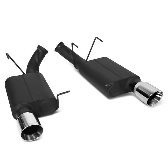 For 2013-2014 Ford Mustang GT 5.0L FM Style Axle-Back Exhaust System Black High-Temperature Paint Finish