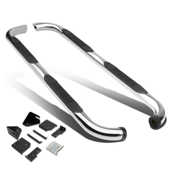 DNA Motoring 3" Chrome Side Step Nerf Bars Running Boards for 1998-2011 Ford Ranger Super Cab 4-Door