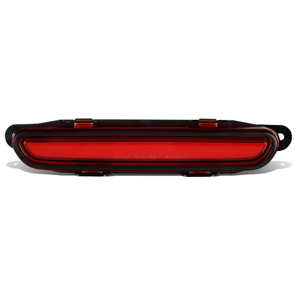 DNA Motoring 3BL-CHA06-3D-LED-RD For 2006 to 2010 Dodge Charger 3D LED Tube Bar Third 3rd Tail Brake Light Rear Center Stop Lamp Red Lens 07 08 09