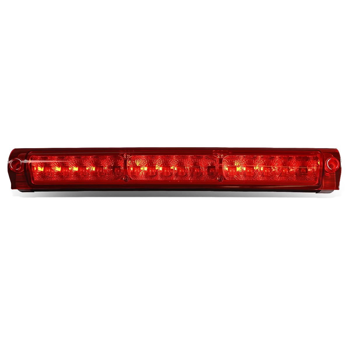 DNA Motoring 3BL-F15097-LED-T2-RD For 1997 to 2005 Ford F150 F250 Excursion LED 3rd Third Tail Brake Light Rear Stop Lamp Red Housing 98 99 00 01 02 03 04