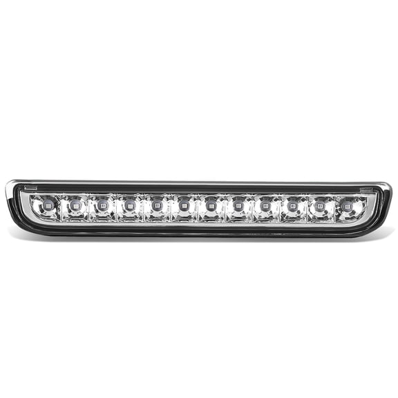 DNA Motoring 3BL-FJC06-LED-CH For 2007 to 2014 Toyota FJ Cruiser GSJ15W LED 3rd Third Tail Brake Light Rear Stop Lamp Chrome Housing 08 09 10 11 12 13