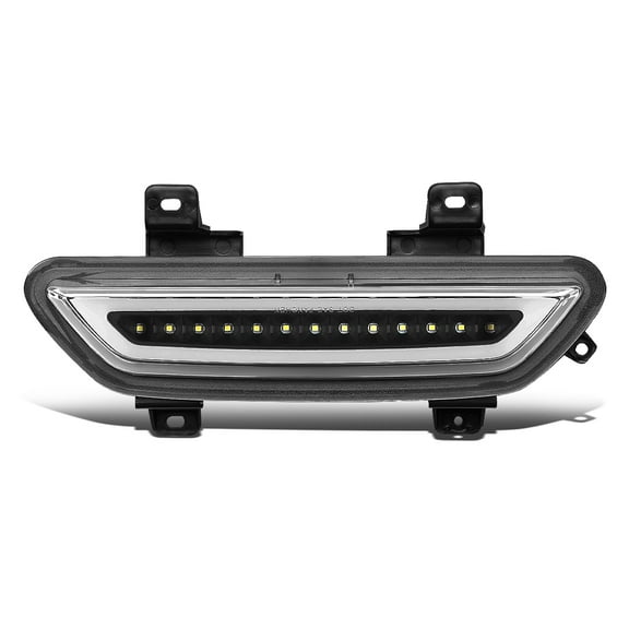 DNA Motoring 3BL-FM15-LED-BK For 2015 to 2018 Ford Mustang LED Neon Shape Third 3rd Tail Brake Light Reverse / Back Up Rear Fog Lamp Black Housing 16 17