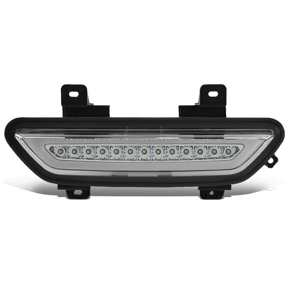 DNA Motoring 3BL-FM15-LED-CH For 2015 to 2018 Ford Mustang LED Neon Shape Third 3rd Tail Brake Light Reverse / Back Up Rear Fog Lamp Chrome Housing 16 17