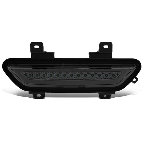 DNA Motoring 3BL-FM15-LED-SM For 2015 to 2018 Ford Mustang LED Neon Shape Third 3rd Tail Brake Light Reverse / Back Up Rear Fog Lamp Smoked Lens 16 17