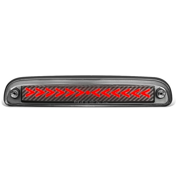 DNA Motoring 3BL-FSPRAN99-3D-T3-LED-BK For 1999-2016 Ford F250 F350 F450 F550 Super Duty Explorer Sport Trac Arrow Style Sequential LED 3rd Third Tail Brake Light