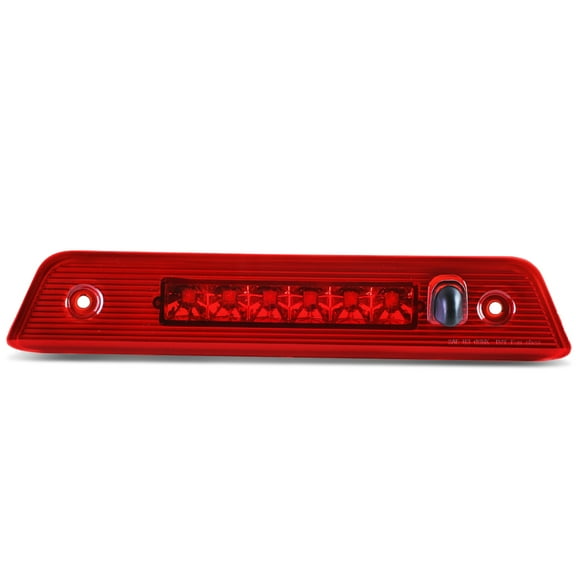 DNA Motoring 3BL-JLIR08-LED-RD For 2008 to 2012 Jeep Liberty KK Hight Mount LED 3rd Third Tail Brake Light Rear Stop Lamp Red Housing 09 10 11