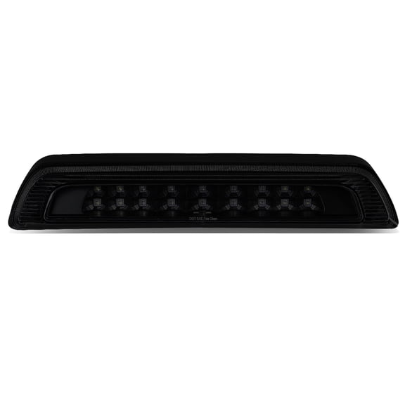 DNA Motoring 3BL-TTU07-LED-BK-SM For 2007 to 2018 Toyota Tundra Dual Row LED 3rd Third Tail Brake Light Rear Stop Cargo Lamp Smoked Lens 08 09 10 11 12 13 14 15 16 17
