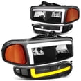 thumbnail image 1 of DNA Motoring Switchback LED DRL Headlights for 01-06 Sierra Yukon Denali, Black Housing Amber Corner, 1 of 7