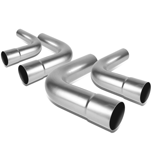 DNA Motoring 4Pcs 3" OD DIY Custom 90 Degree Mild Steel Mandrel Bend Exhaust Pipe