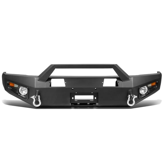 DNA Motoring 4X4-T142 For 2014 to 2017 Tundra Front Bumper Protector Grill Guard w/ Shackles + LED DRL Turn Signal Fog Lights +Wiring & Switch
