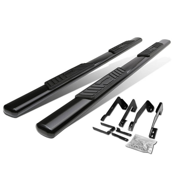DNA Motoring 5" Black Side Step Nerf Bars Running Boards for 2002-2009 Dodge Ram 1500 Crew Cab