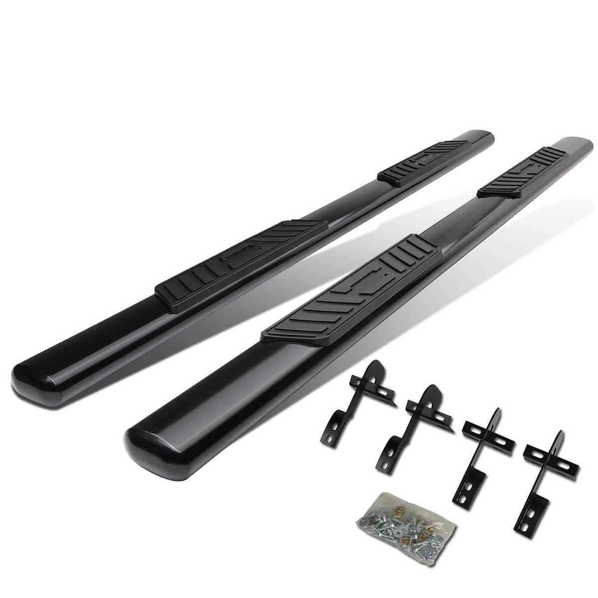 DNA Motoring 5" Nerf Bars For 0408 Ford F150 Supercrew Cab Carbon