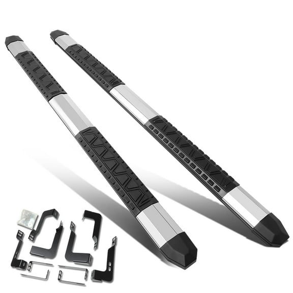 DNA Motoring 5" Chrome Side Step Nerf Bars Running Boards for 07-19 Silverado Sierra Crew Cab