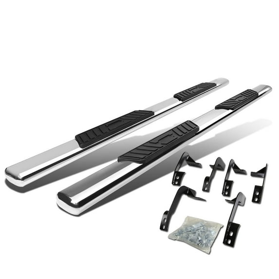 DNA Motoring 5" Chrome Oval Side Step Nerf Bars Running Boards for 09-20 Dodge Ram 4Dr Crew Cab