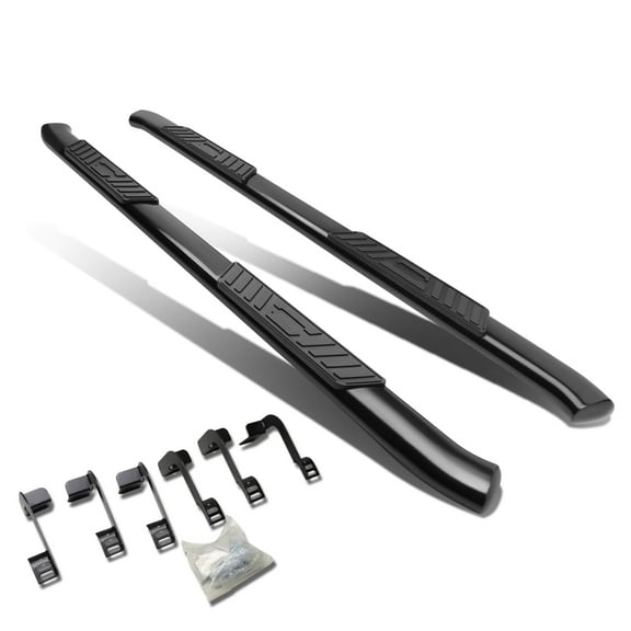 DNA Motoring 5" OD Side Step Nerf Bars Running Boards for 2009-2020 Dodge Ram Crew Cab, Black