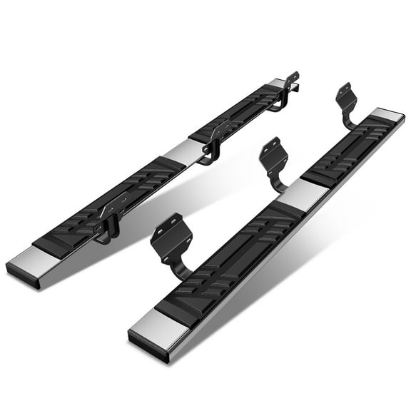 DNA Motoring 6.5" Side Step Nerf Bars Running Boards for 2015-2024 F150-F350 Super Duty Crew Cab