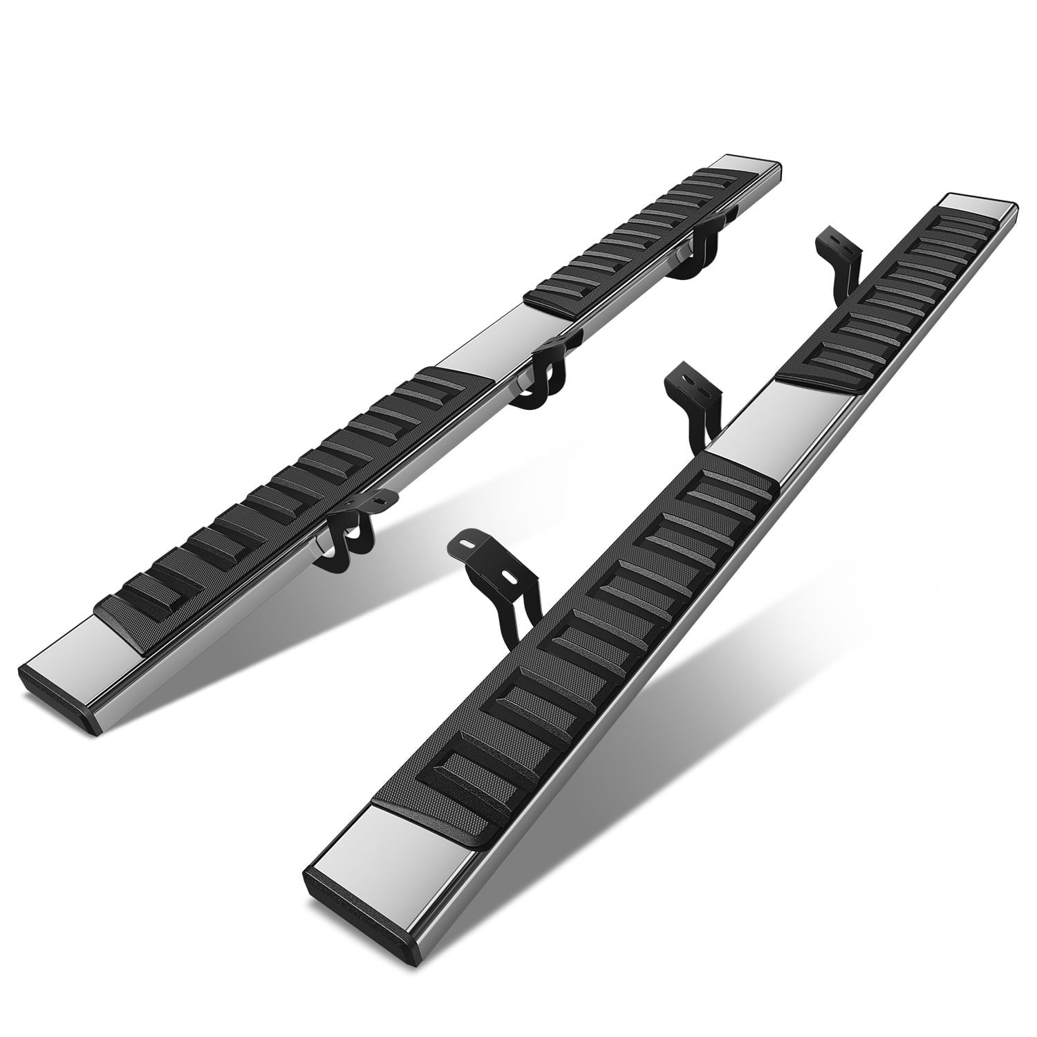 DNA Motoring For 07-21 Toyota Tundra Double/Extended Cab 6.75" Flat Side Step Nerf Bar Running Boards