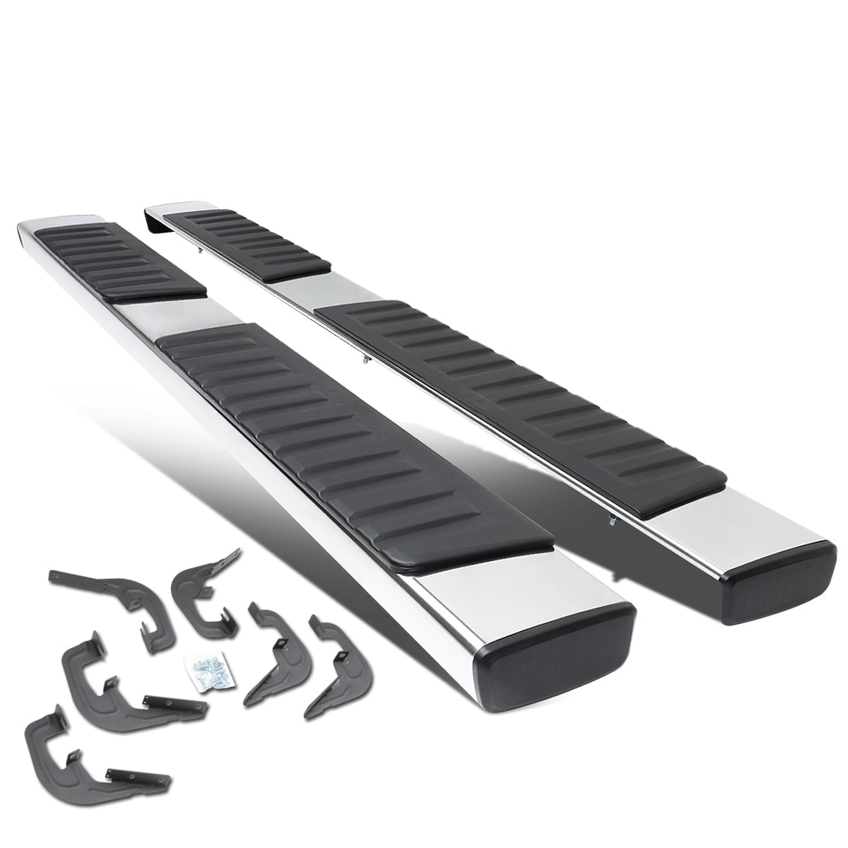 DNA Motoring For 07-19 Silverado Sierra Extended Cab Chrome SS 6" Running Board Side Step Nerf Bar