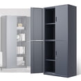 thumbnail image 1 of DNA Motoring 71" Gray Lockable Utility Metal Storage Tool Cabinet w/ 2 Adjustable Shelves, 1 of 7