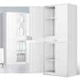 thumbnail image 1 of DNA Motoring 71" White Steel Lockable Metal Storage Cabinets w/ Drawer&2 Adjustable Shelves, 1 of 7