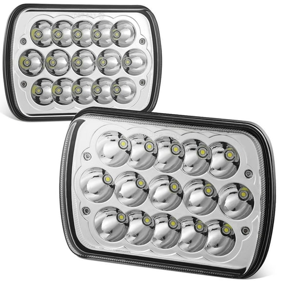 DNA Motoring 7X6" H6054 LED Sealed Beam Headlights for Ford Toyota Pickup Truck Cargo Van