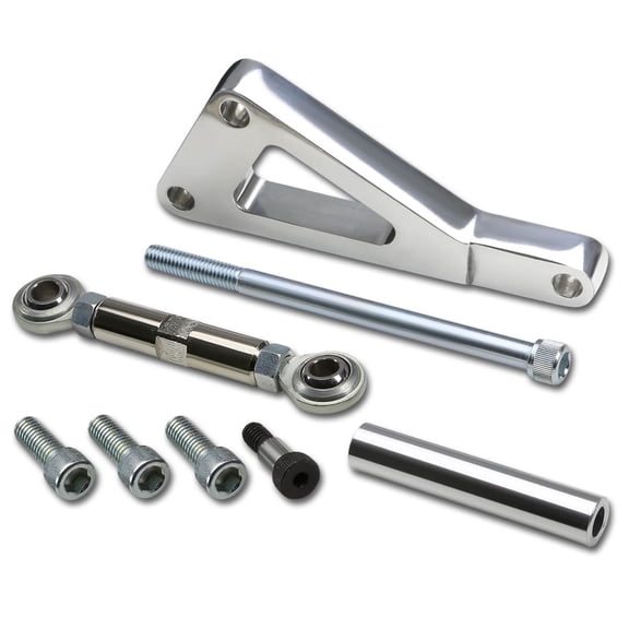 DNA Motoring For Chevy Small Block SBC Long Water Pump LWP Polished Aluminum Alternator Bracket Kit