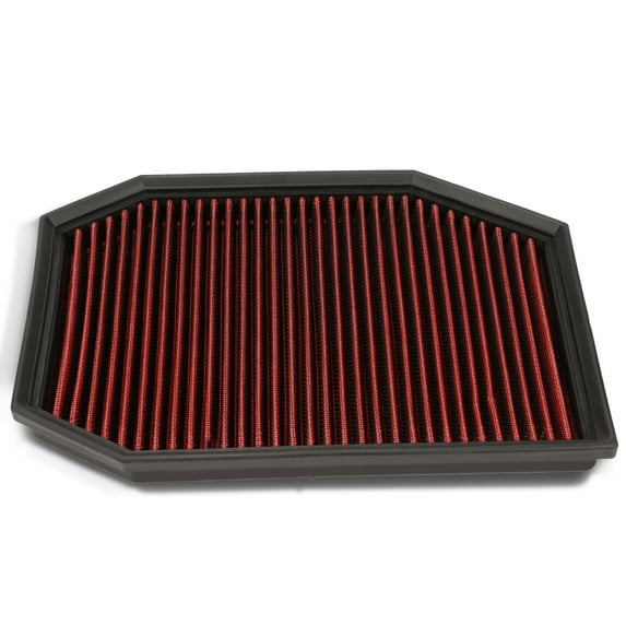 DNA Motoring AFPN-032-RD For 2004 to 2007 BMW 525i / 528i Reusable & Washable Replacement High Flow Drop-in Air Filter (Red) 05 06