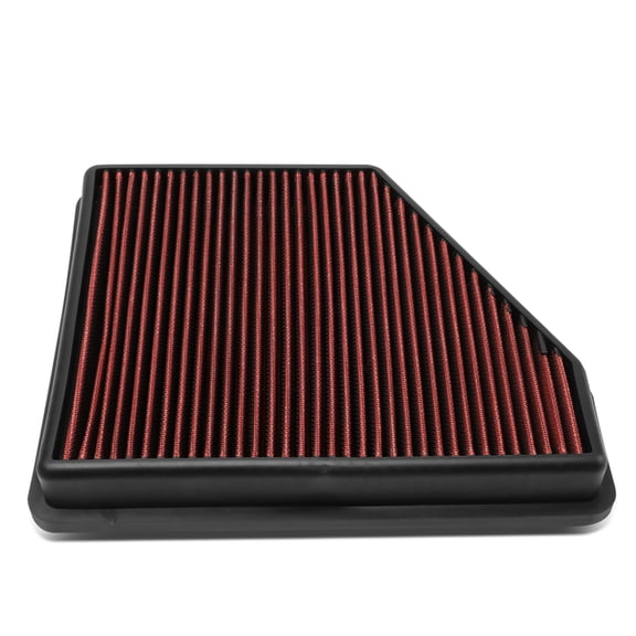 DNA Motoring AFPN-172-RD For 2010 to 2015 Chevy Camaro 3.6L / 6.2L Recleanable Engine Drop -in Panel Dry Air Filter Red